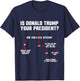 Trump Shirt Funny Men Women Is Donald Trump Your President T-Shirt - T-Shirt | Navy