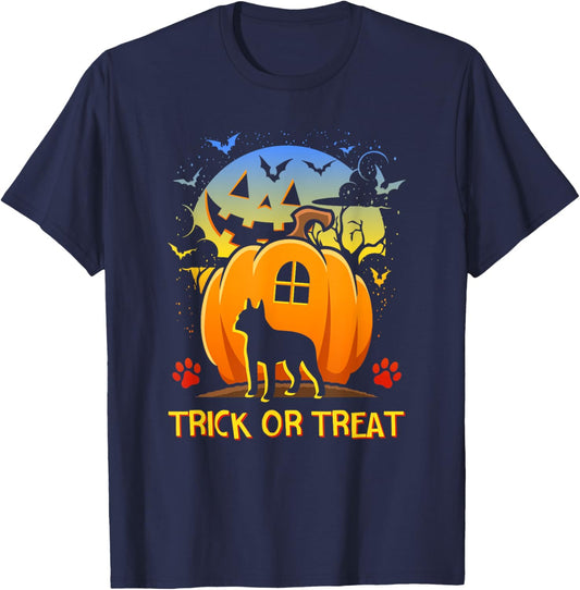 Boston Terrier Happy Halloween Costume Dog Boo Dogs Men Women Kids T-Shirt - T-Shirt | Navy