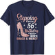 Stepping Into My 56th Birthday Shirt Women 56 Year Old Bday T-Shirt - T-Shirt | Navy