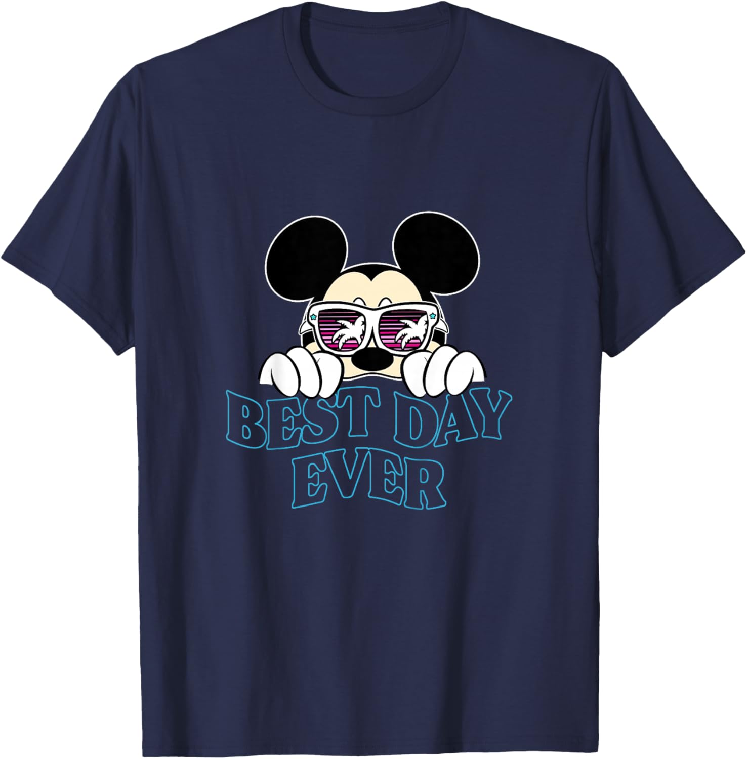 Kids Disney Mickey and Friends Best Day Ever Beach Shades Youth T-Shirt - T-Shirt | Navy