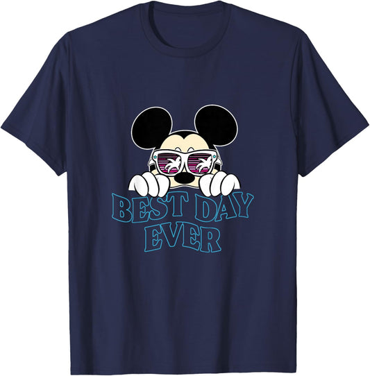 Kids Disney Mickey and Friends Best Day Ever Beach Shades Youth T-Shirt - T-Shirt | Navy