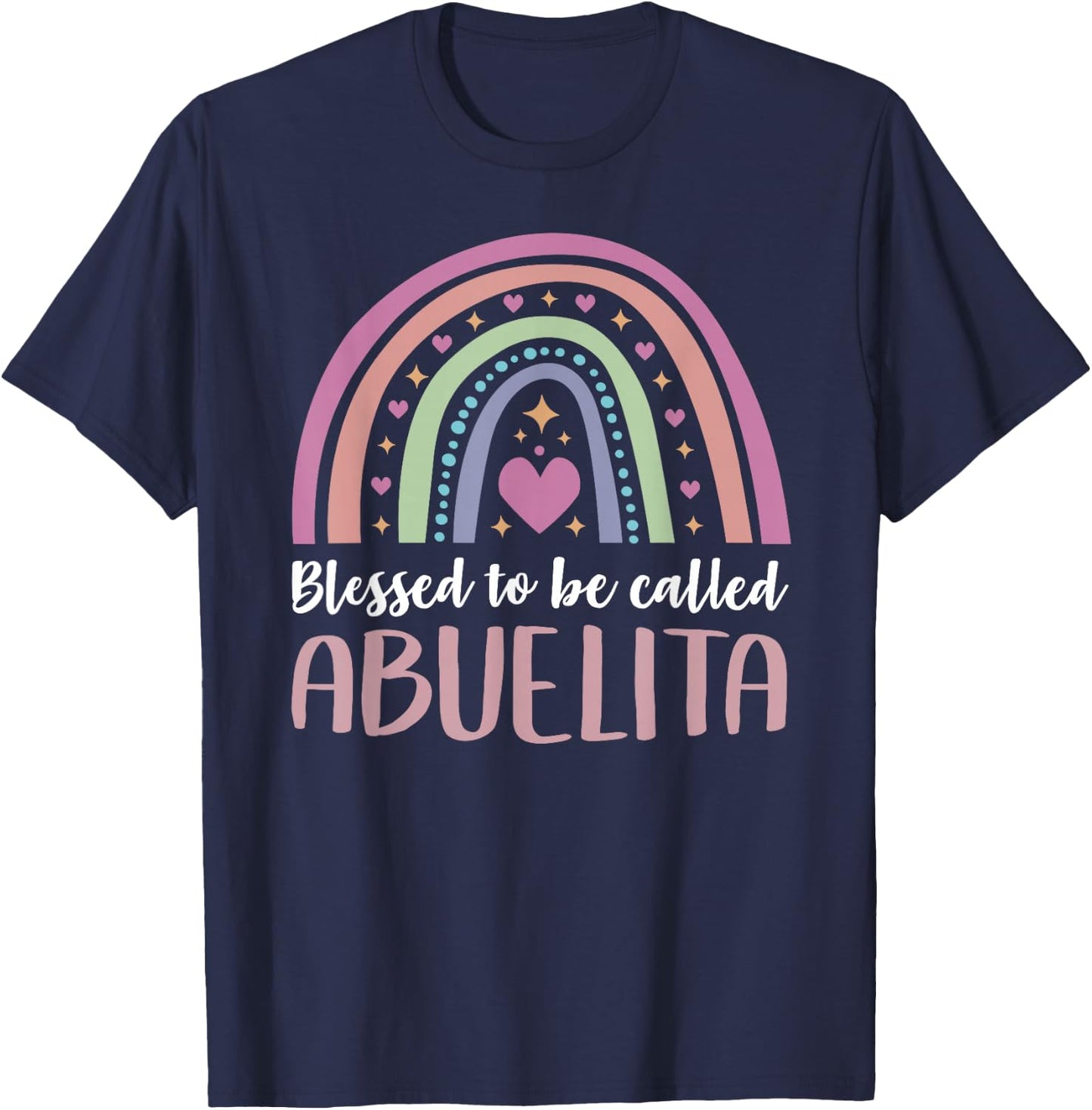 Abuelita Shirt for Grandma Mothers Day Blessed Abuelita T-Shirt - T-Shirt | Navy
