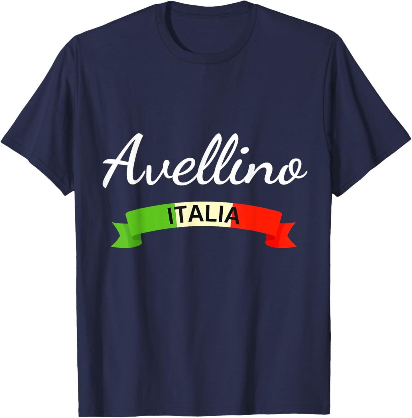 Avellino Italy Flag Italia Souvenir Matching Italian T-Shirt - T-Shirt | Navy
