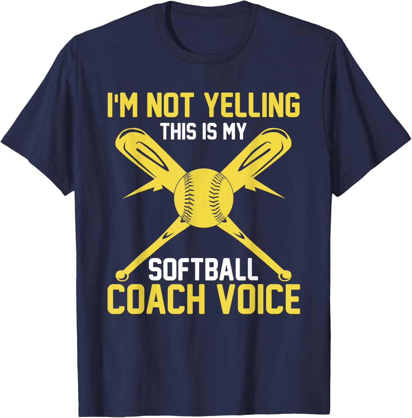 Softball Coaching Voice - Assistant Coach Softball T-Shirt - T-Shirt | Navy