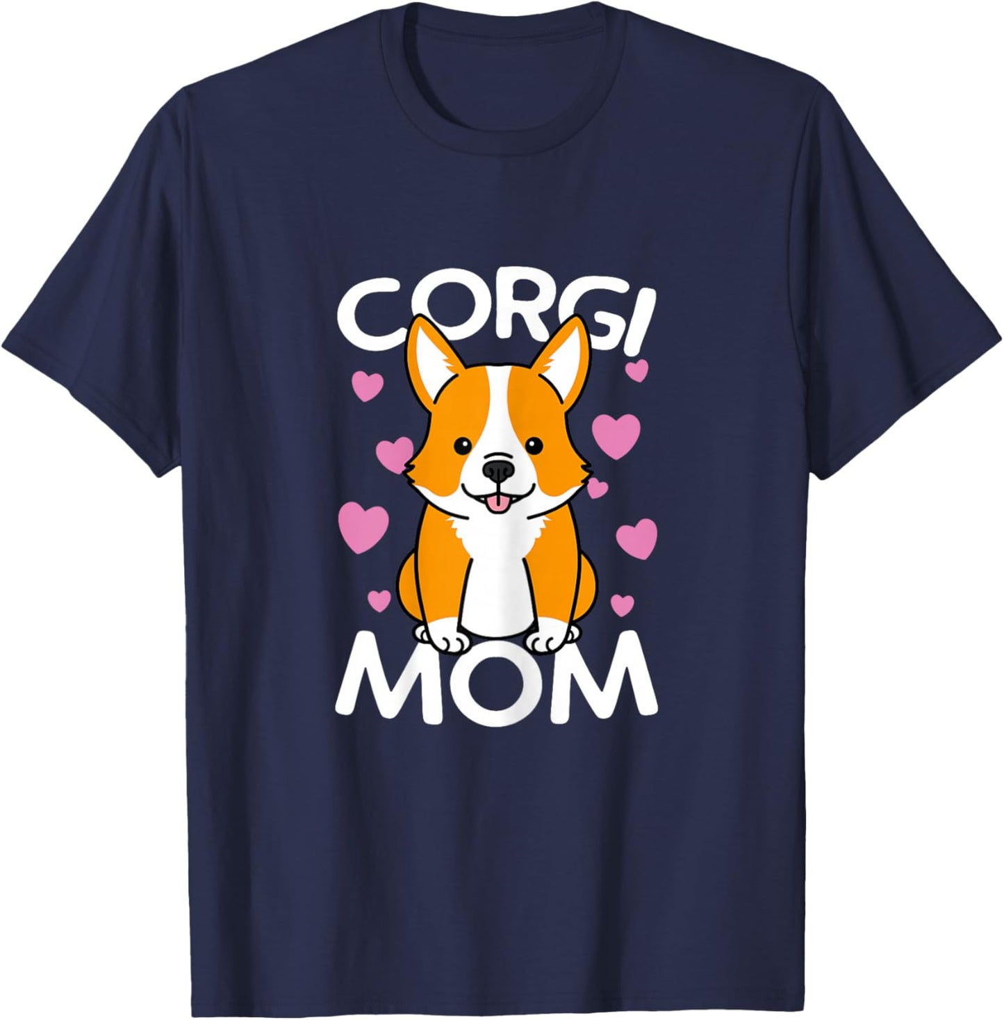 Corgi Mother Women Mother's Day Girls Dog Mum T-Shirt - T-Shirt | Navy