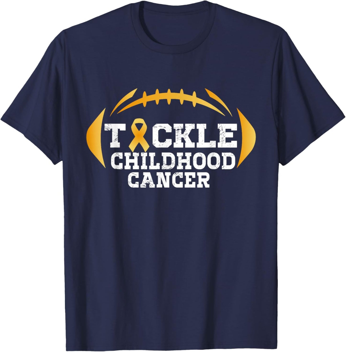 Childhood Tackle Football Childhood Cancer Awareness Women T-Shirt - T-Shirt | Navy