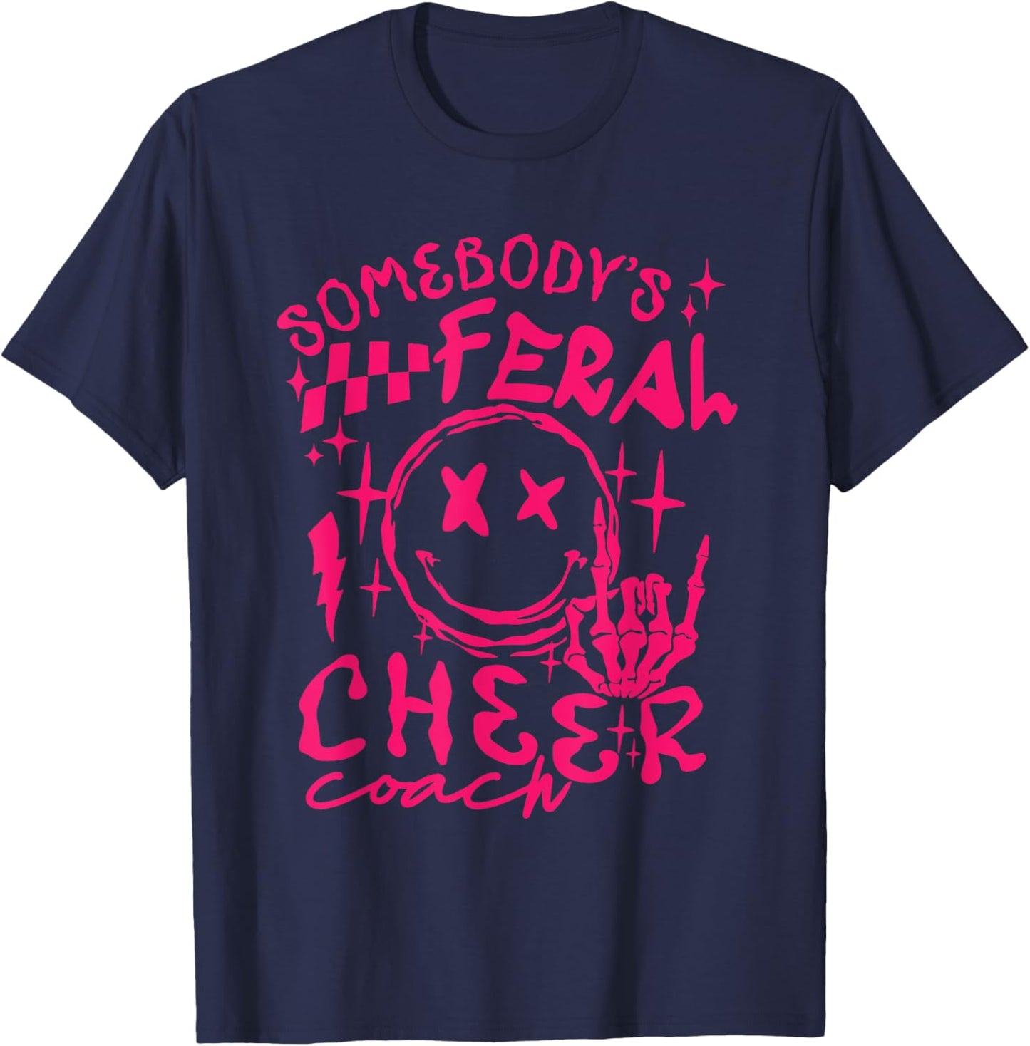 somebody's Feral Cheer Coach T-Shirt - T-Shirt | Navy