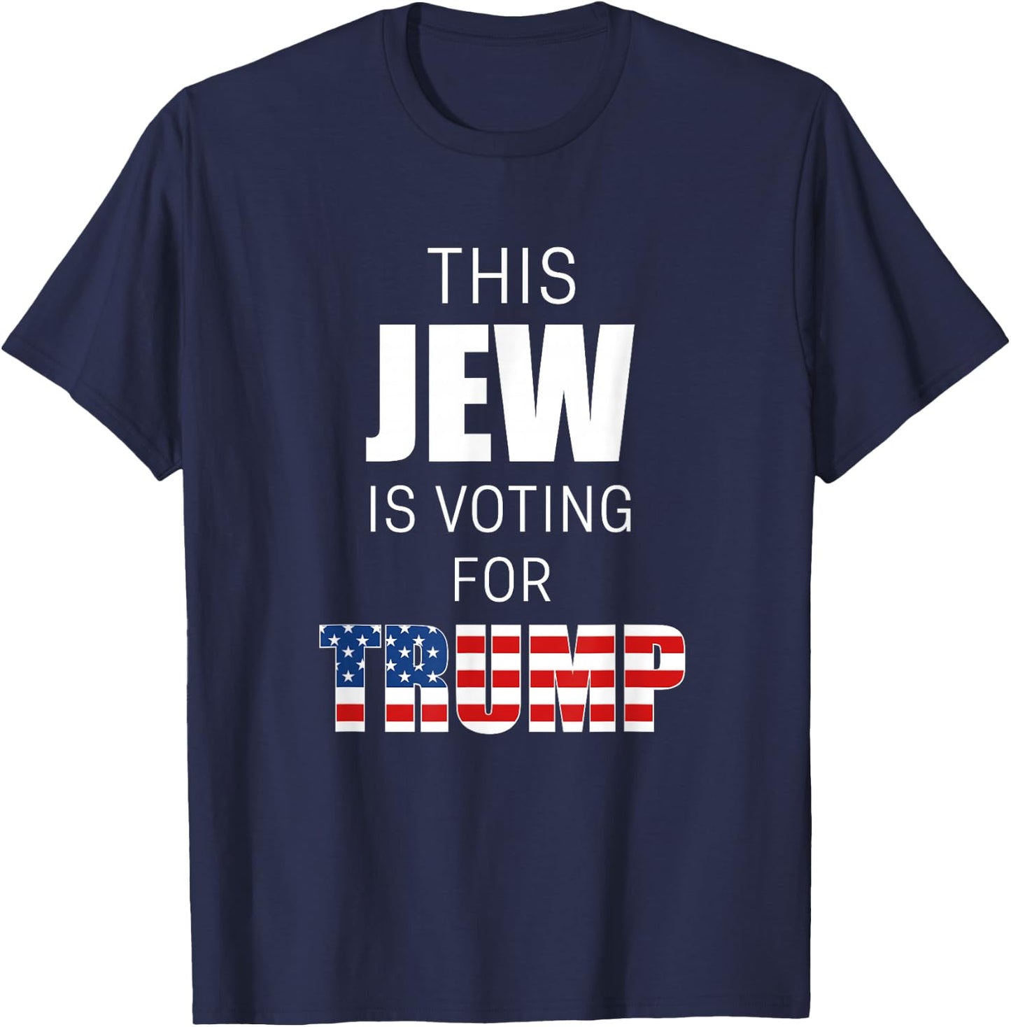 Jews for Trump 2020 Election President Jewish Conservative T-Shirt - T-Shirt | Navy