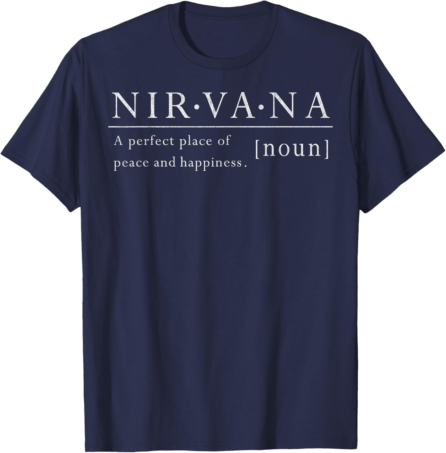 Nirvana White Ink Defintion T-Shirt - T-Shirt | Navy
