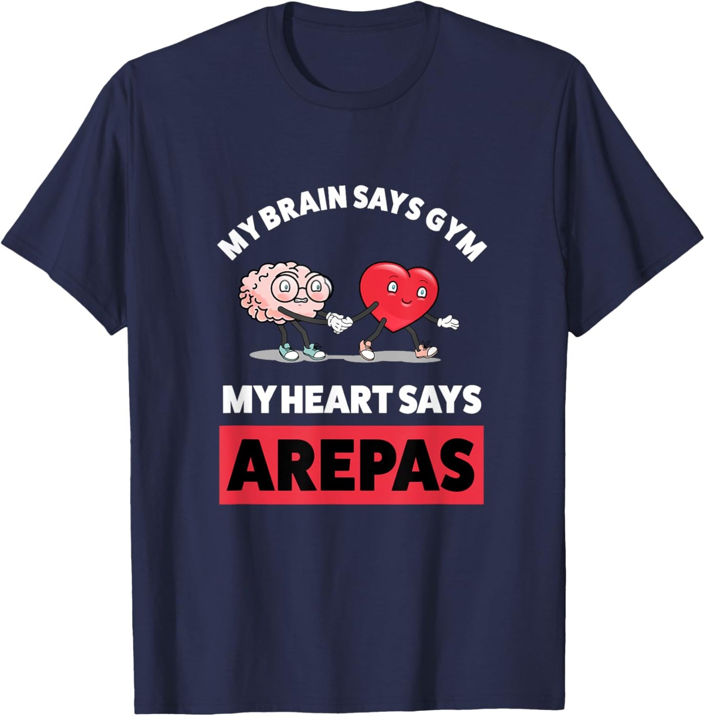 Funny Arepa Gym Gift Funny Colombian Arepas T-Shirt - T-Shirt | Navy