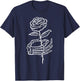 Halloween Skeleton Hand Rose Goth Costume Women Men Kids Boy T-Shirt - T-Shirt | Navy