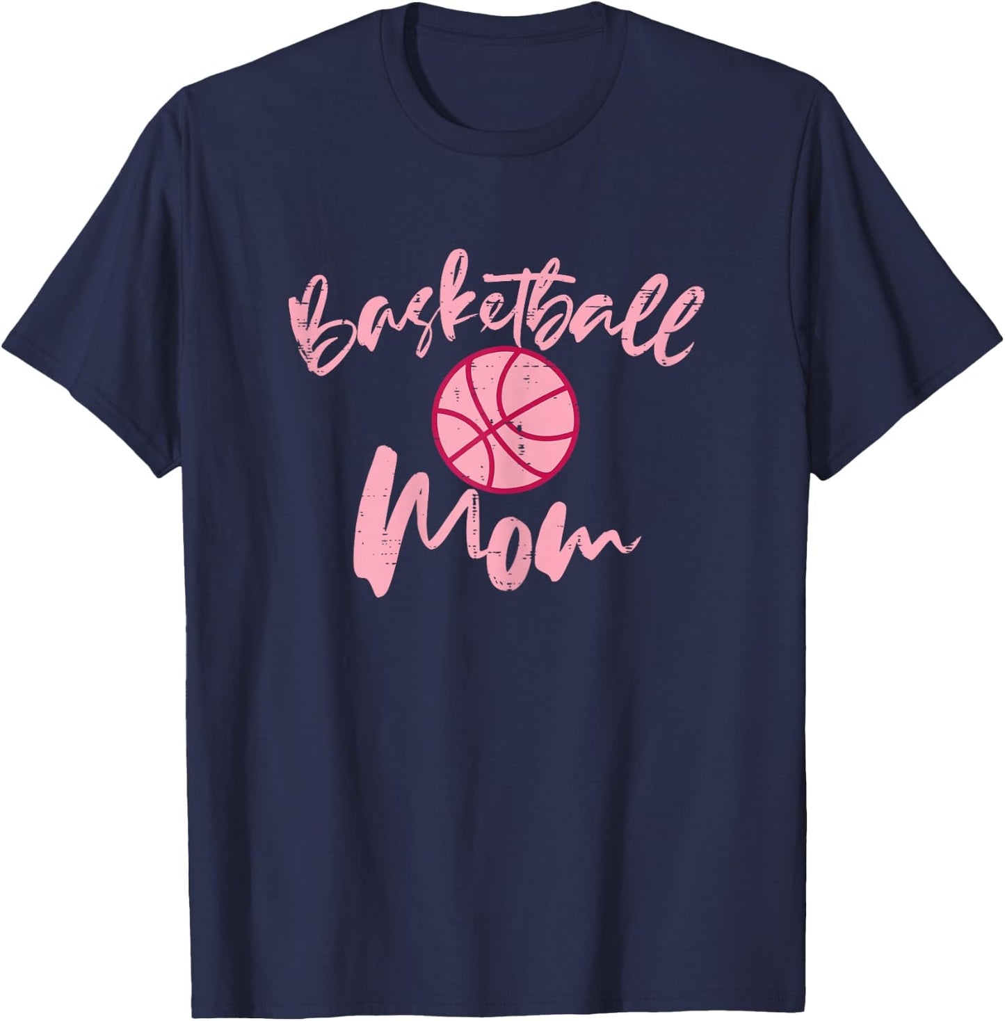 Basketball Mom Cute Mothers Day Sports Mama Mommy Women T-Shirt - T-Shirt | Navy