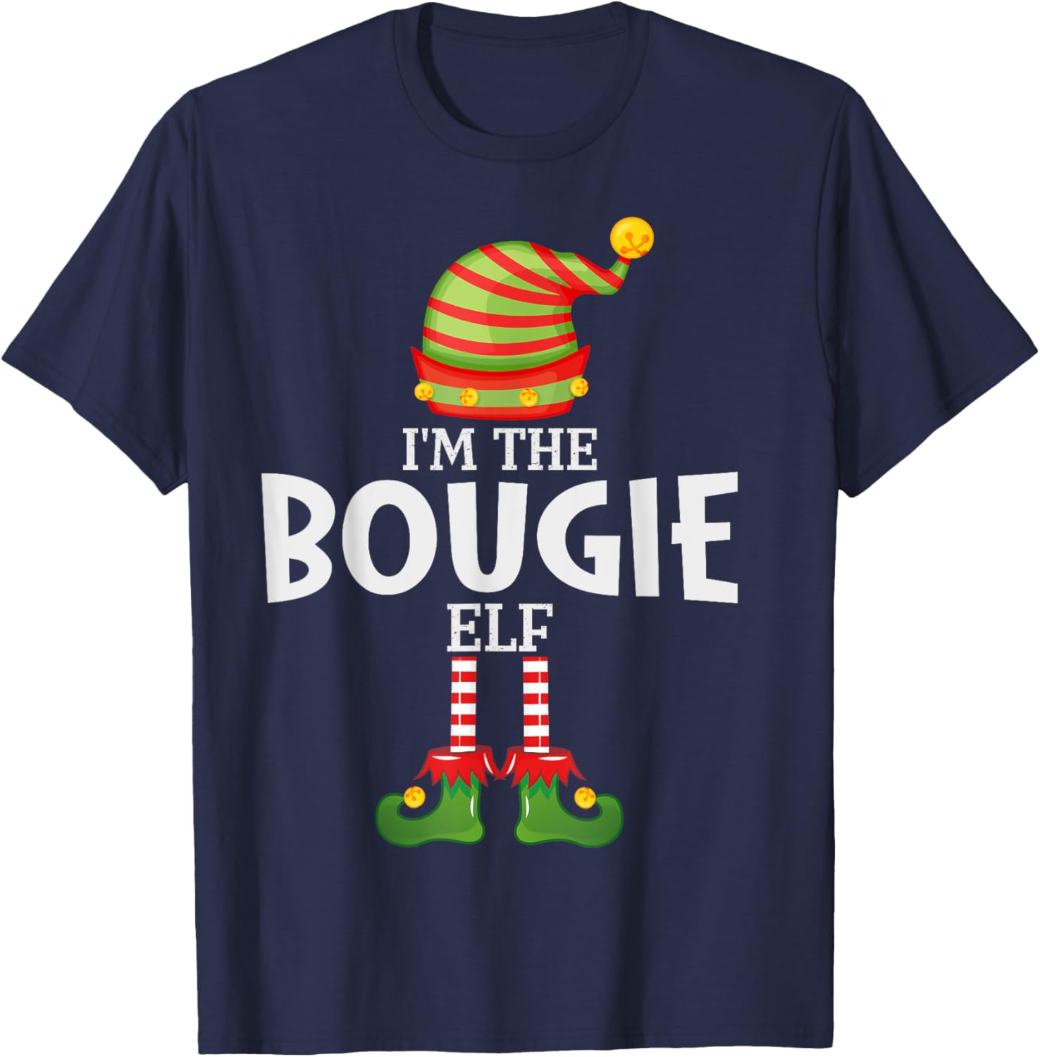 I'm The Bougie Elf Christmas Matching Pajama T-Shirt - T-Shirt | Navy