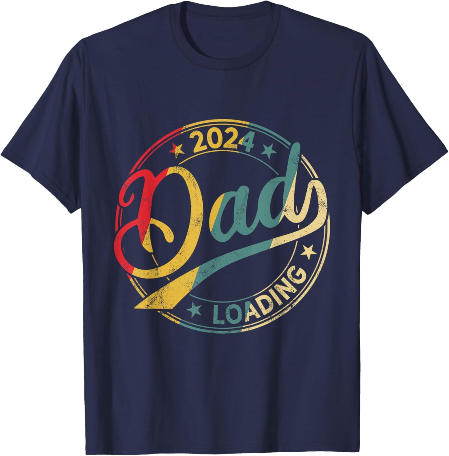 Dad 2024 loading T-Shirt - T-Shirt | Navy