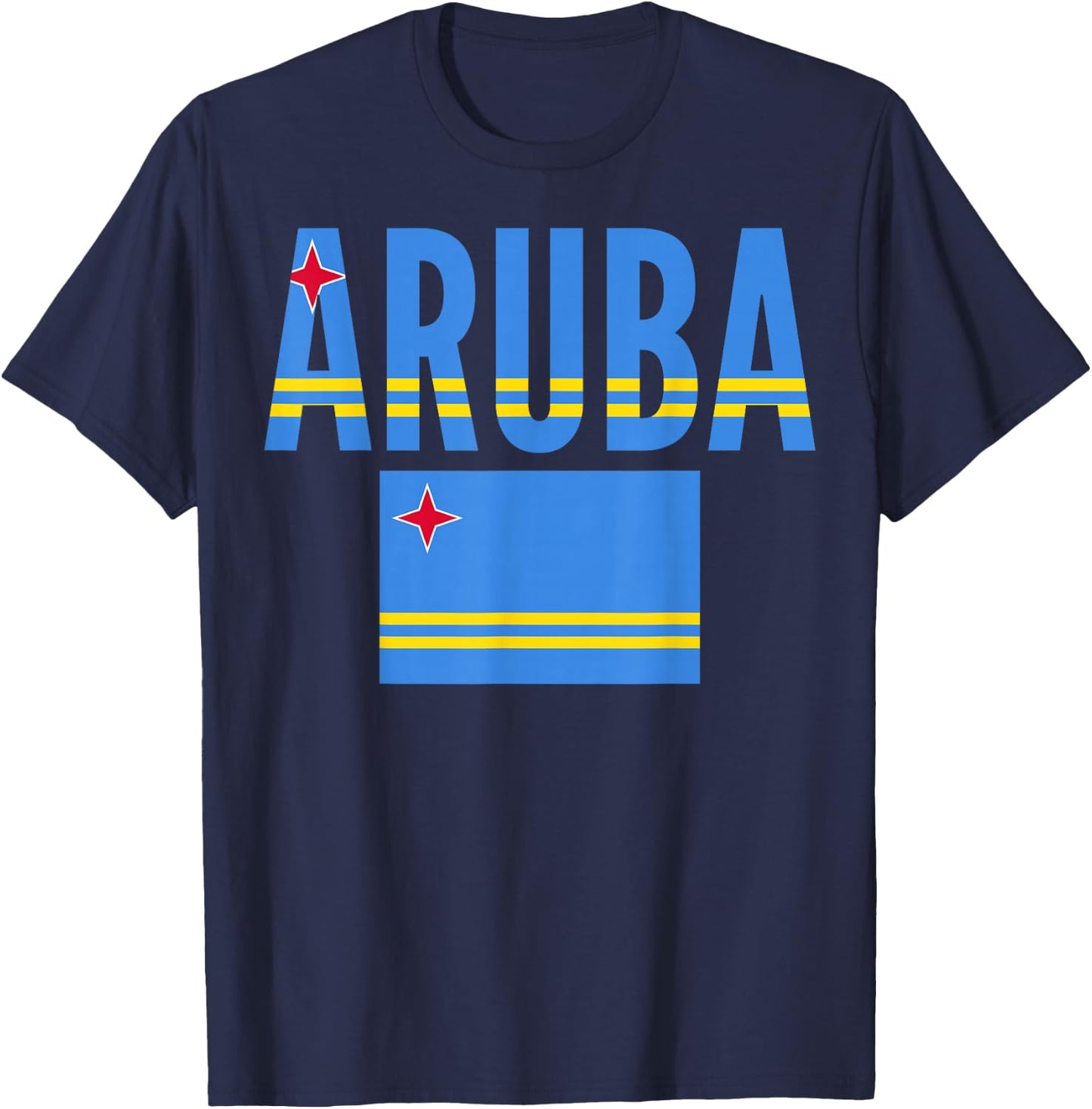 Aruban - Aruba Country Flag T-Shirt - T-Shirt | Navy