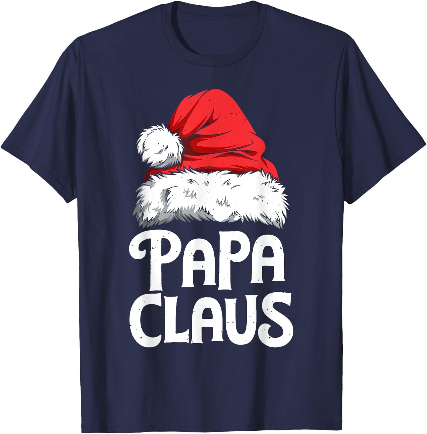 Papa Claus Christmas Dad Santa Family Matching Pyjamas Xmas T-Shirt - T-Shirt | Navy