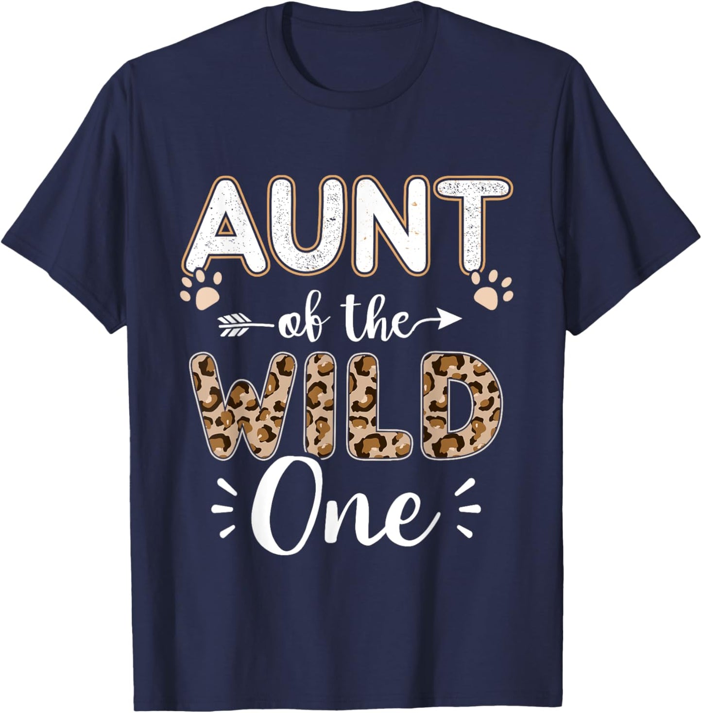 Aunt of the wild one birthday girl matching family party T-Shirt - T-Shirt | Navy