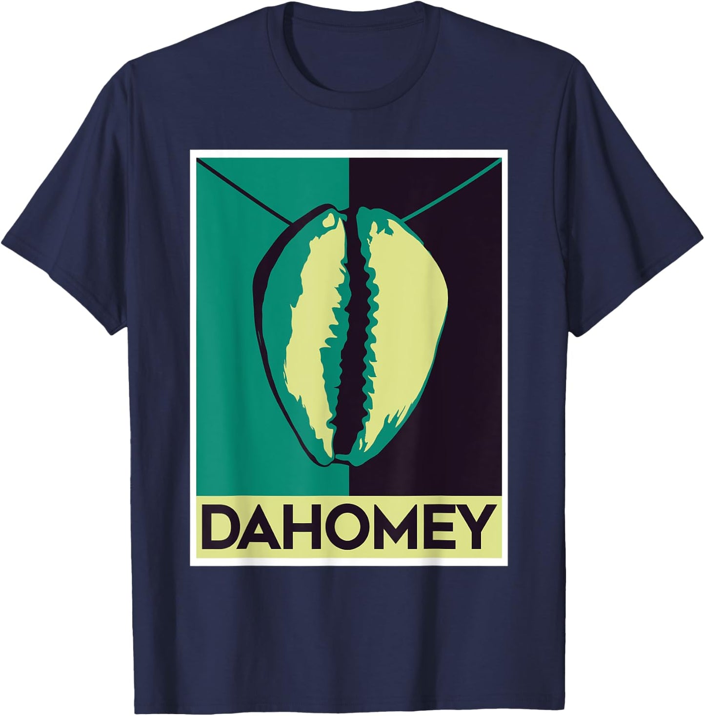 Dahomey kingdom Benin Voodoo Cowrie shell T-Shirt - T-Shirt | Navy