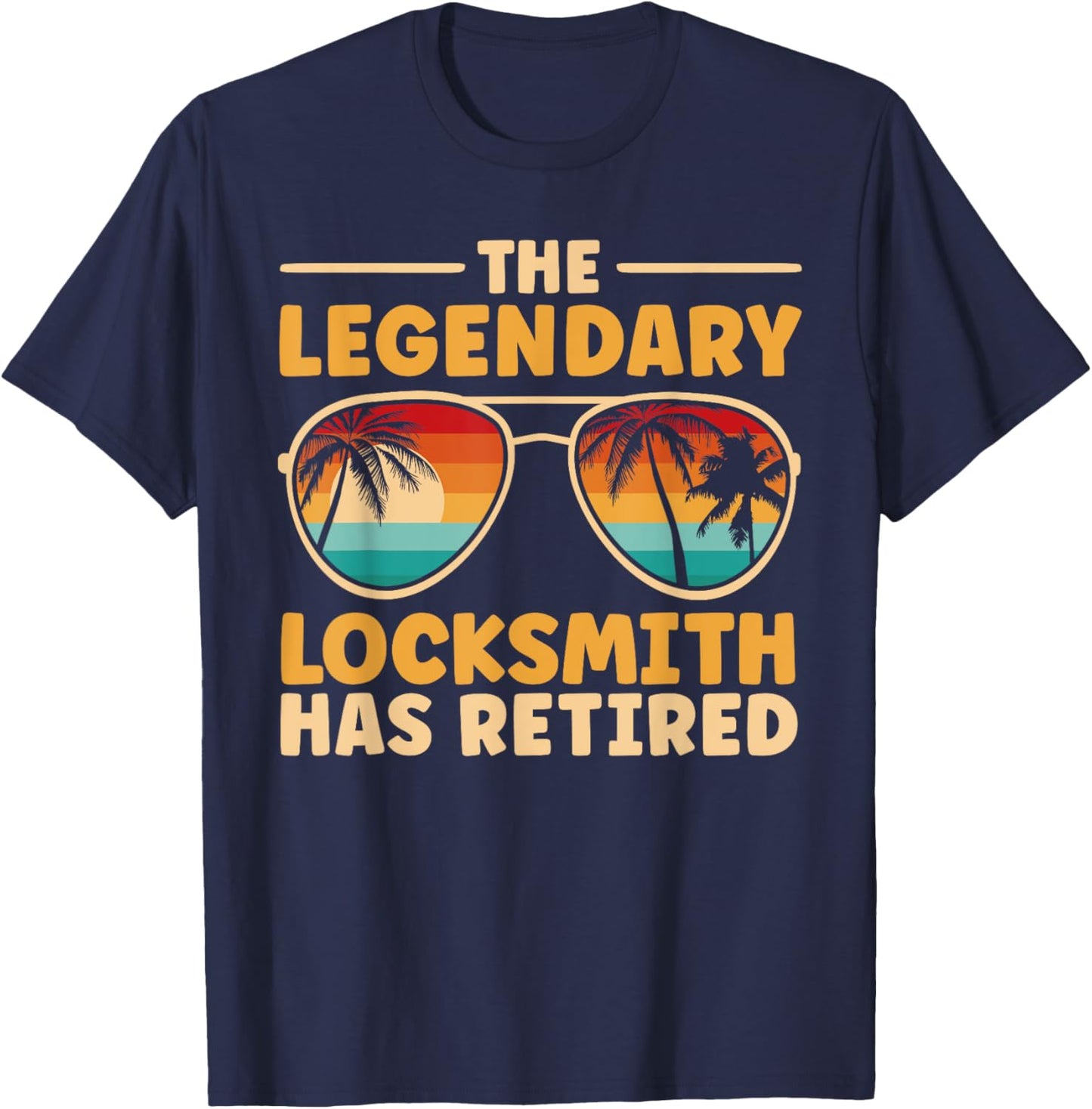 Retired Locksmith Retirement T-Shirt - T-Shirt | Navy