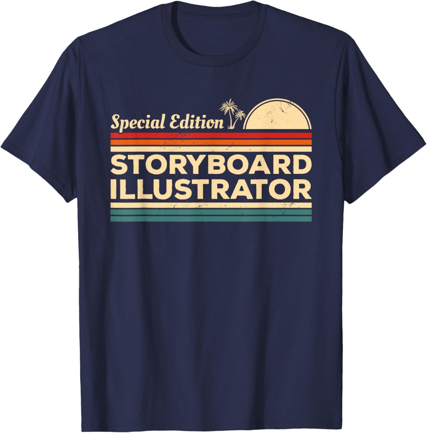 Vintage Storyboard Illustrator T-Shirt - T-Shirt | Navy