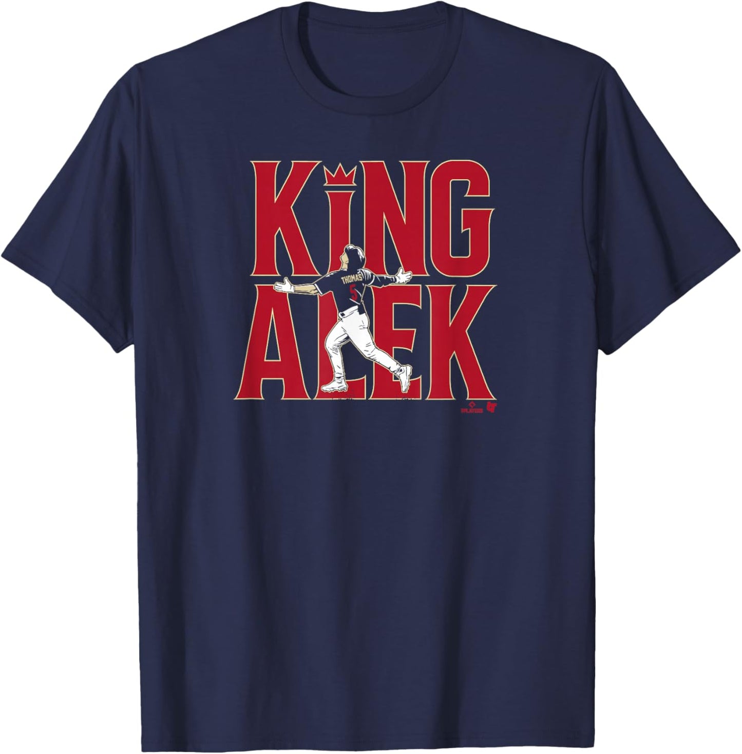 Alek Thomas - King Alek - Arizona Baseball T-Shirt - T-Shirt | Navy