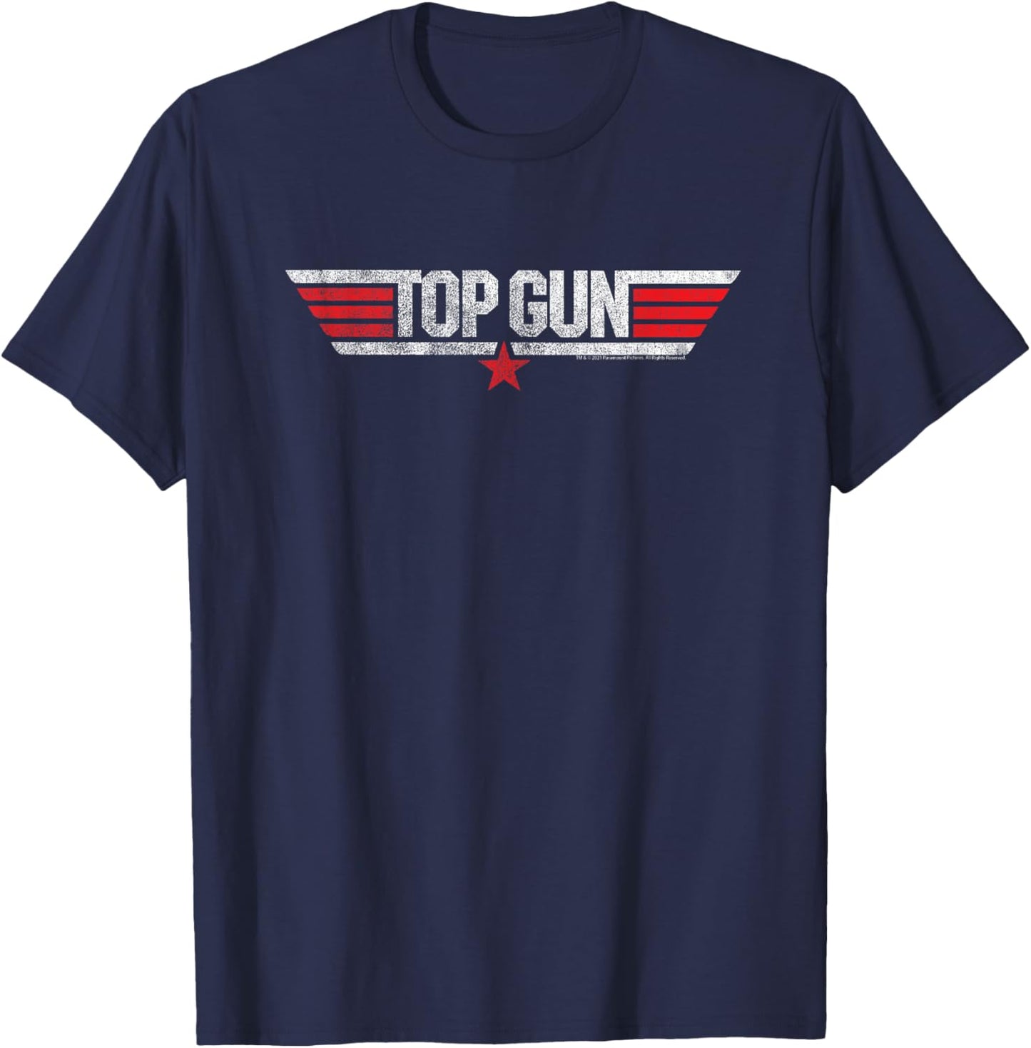 Top Gun Front and Back Maverick and Logo Action Movie T-Shirt - T-Shirt | Navy