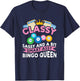 Classy Sassy and A Bit Smart Assy Bingo Queen Bingo Player T-Shirt - T-Shirt | Navy