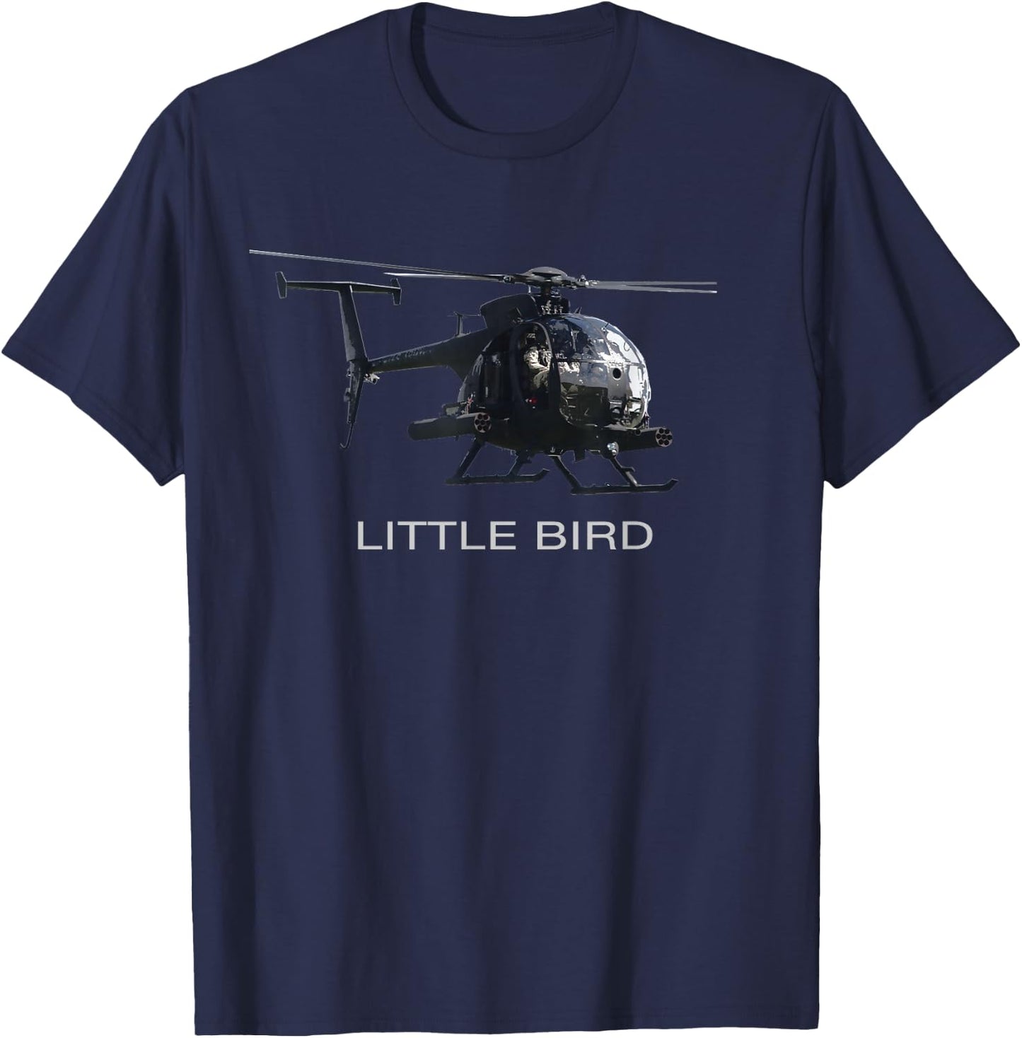 MH-6 Little Bird Attack Helicopter T-Shirt - T-Shirt | Navy