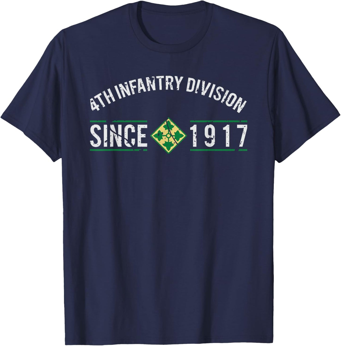 4th Infantry Division Patch Since 1917 T Shirt T-Shirt - T-Shirt | Navy