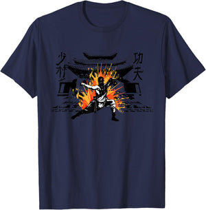 Shaolin Kung Fu Martial Arts Shaolin Monk Fighter T-Shirt - T-Shirt | Navy