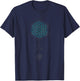 Sacred Geometry Flower of Life Sri Yatra Merkaba T Shirt T-Shirt - T-Shirt | Navy