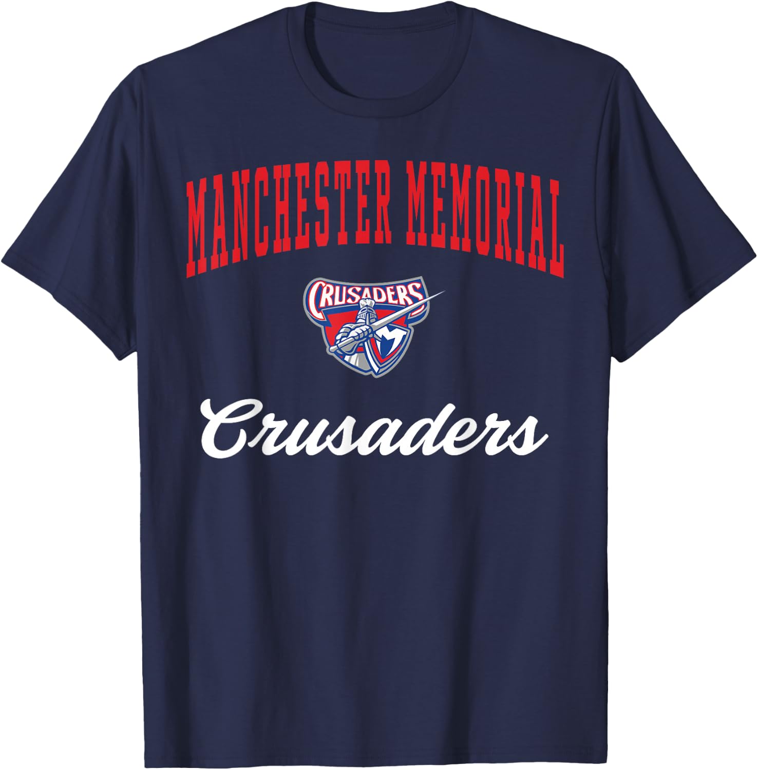Manchester Memorial High School Crusaders C3 T-Shirt - T-Shirt | Navy