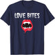 Love Bites Lips and Fangs T-Shirt - T-Shirt | Navy