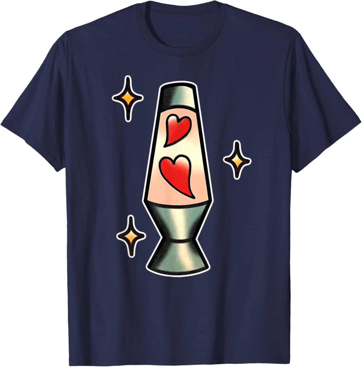 Lava Lamp Hearts T-Shirt - T-Shirt | Navy