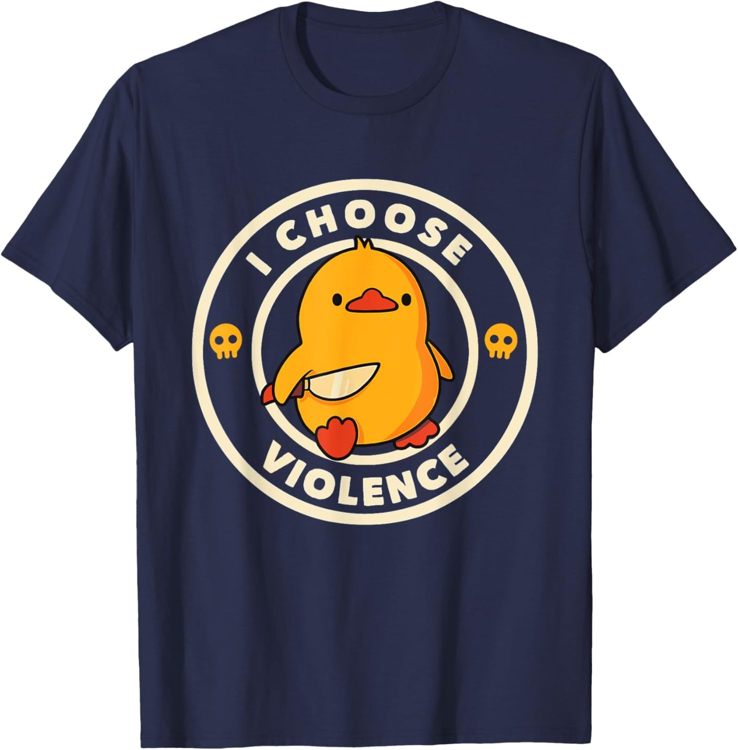 I Choose Funny Violence's Duck Sayings Duck Animals Men T-Shirt - T-Shirt | Navy