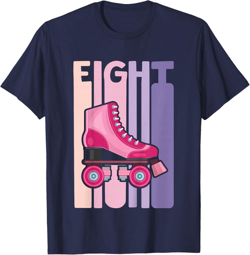 8 Year Old Cute Roller Skating Birthday Girl 8th B-day