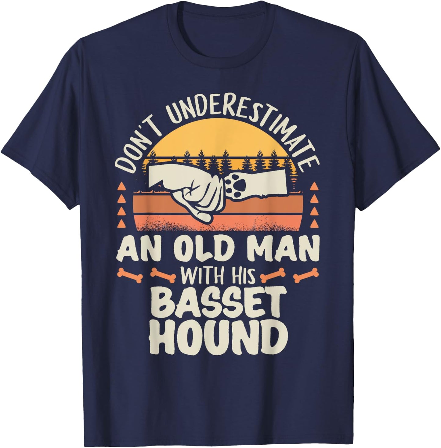 Basset Hound Shirt Men Women Dog Mom Dog Lover T-Shirt - T-Shirt | Navy