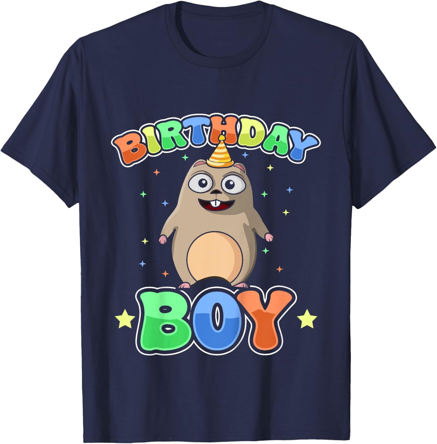 Kids Birthday Boy Lemming Outfit for Gamers and Animal Lovers T-Shirt - T-Shirt | Navy