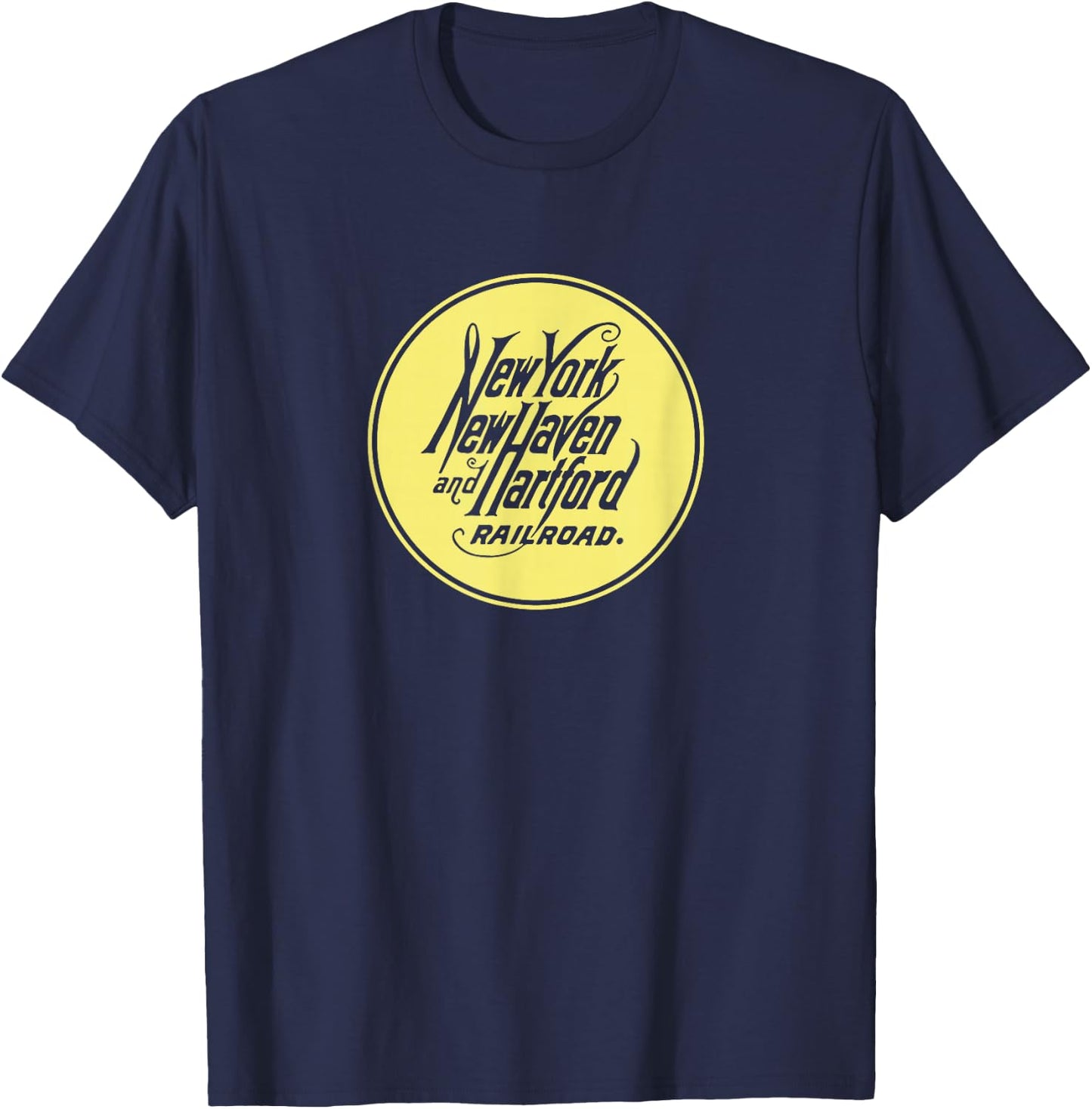 Retro Railroad New York New Haven and Hartford Railway T-Shirt - T-Shirt | Navy
