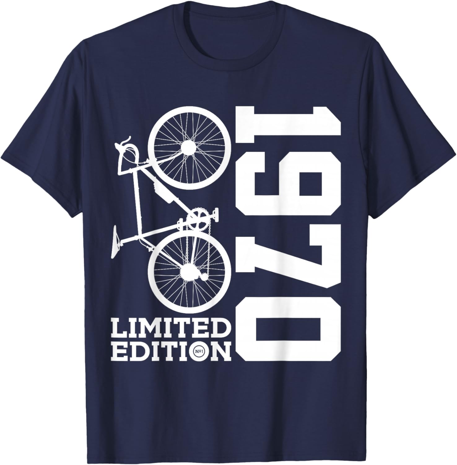 Cyclist 1970 Bike 56th Birthday Racing Bike T-Shirt - T-Shirt | Navy