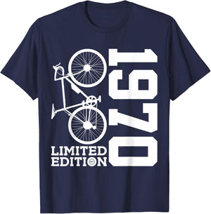 Cyclist 1970 Bike 56th Birthday Racing Bike T-Shirt - T-Shirt | Navy