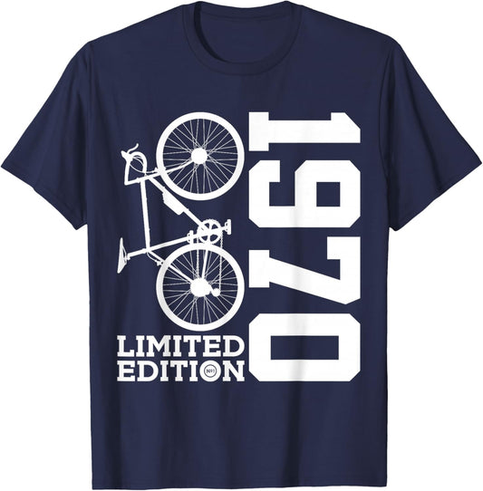 Cyclist 1970 Bike 56th Birthday Racing Bike T-Shirt - T-Shirt | Navy
