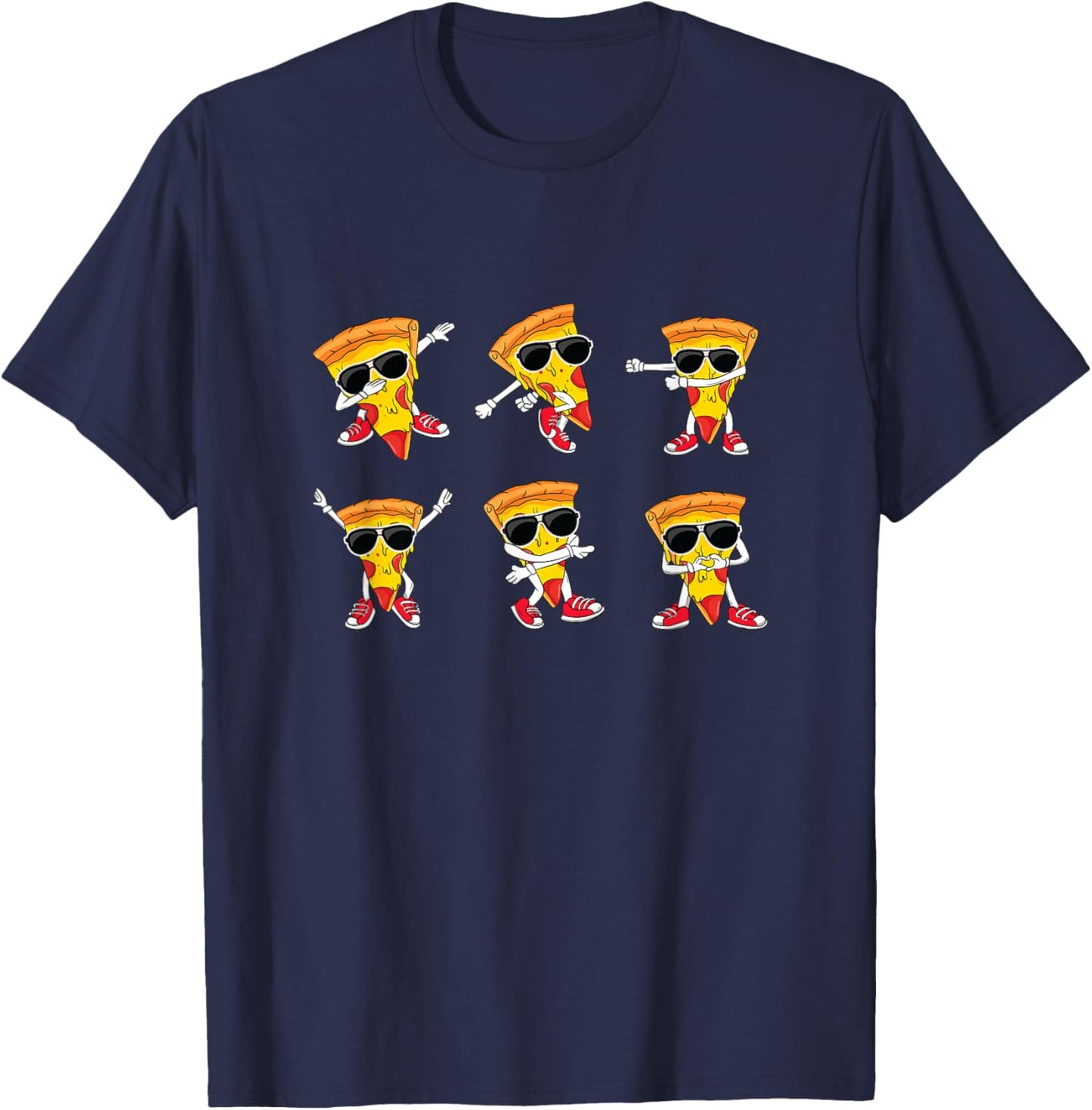 Dabbing Pizza Slice Dance Pizza Dancing Toddler Boy Pizza T-Shirt - T-Shirt | Navy