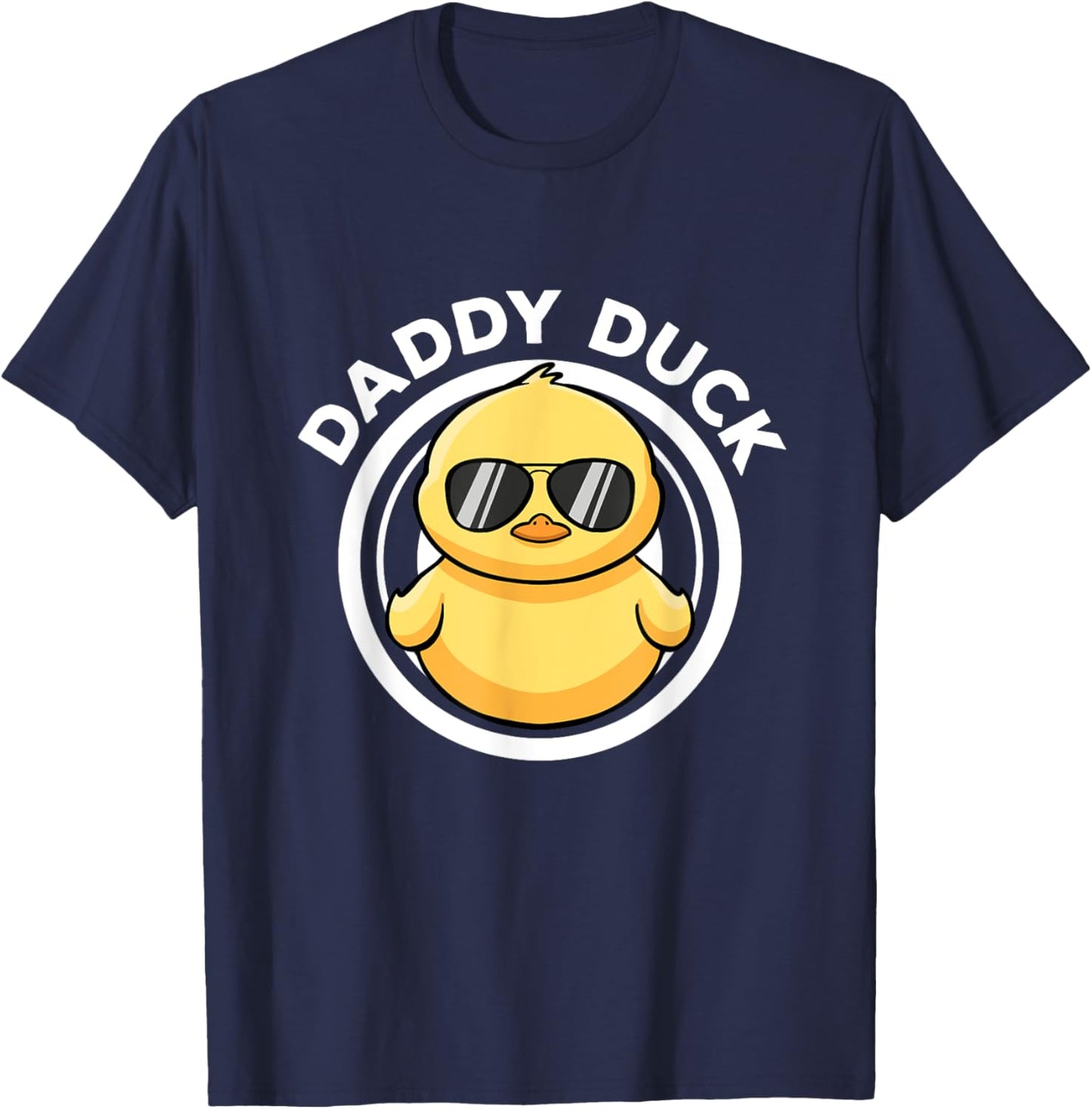 Daddy Duck Dad I Love Ducks Family Lover Funny Rubber Duck T-Shirt - T-Shirt | Navy
