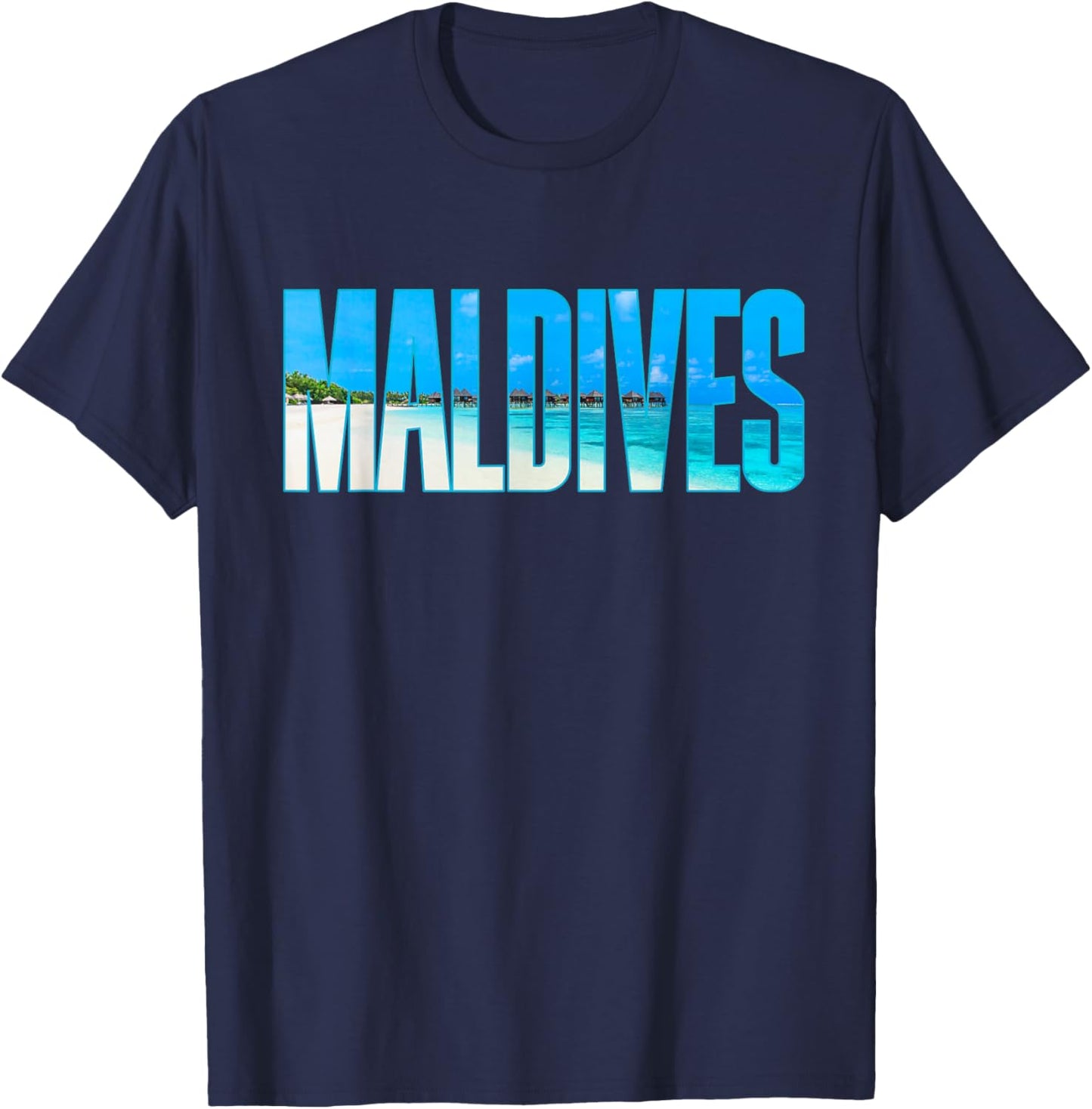 Malediven Souvenir für Paare oder Familie Sommerurlaub T-Shirt - T-Shirt | Navy
