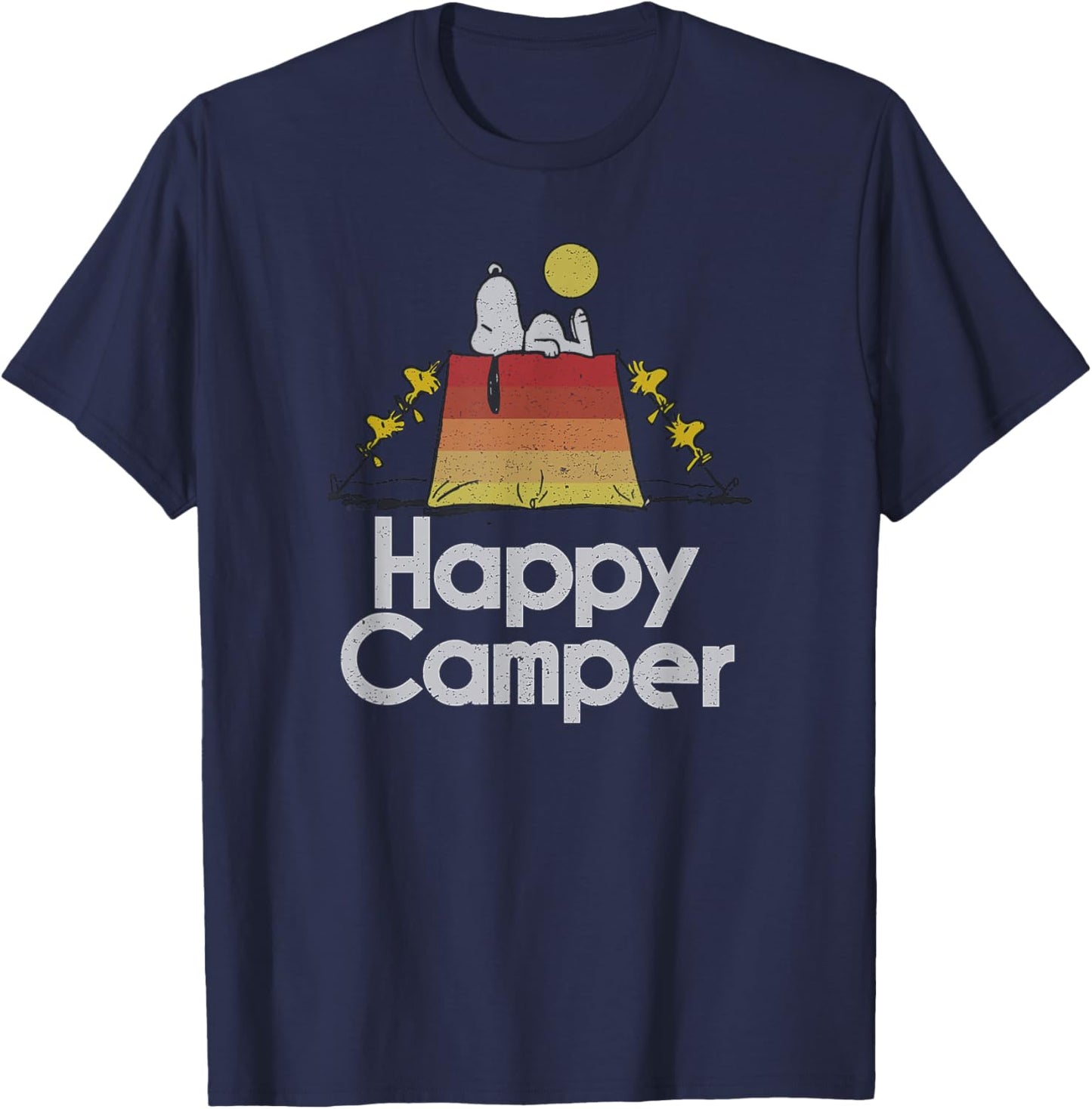 Snoopy & Woodstock - Happy Camper T-Shirt - T-Shirt | Navy