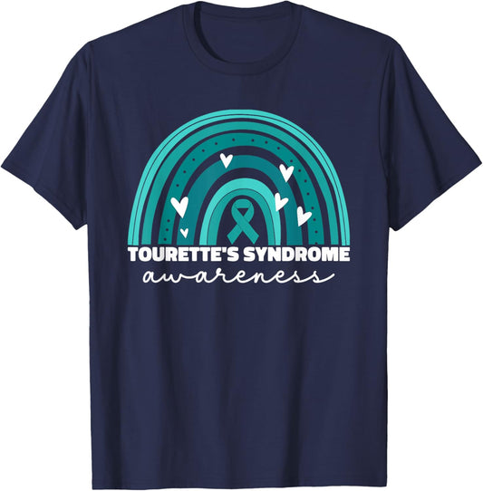Tourette Syndrome Awareness Mom Tourette's Teal T-Shirt - T-Shirt | Navy
