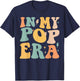 Retro Groovy In My Pop Era Father's Day T-Shirt - T-Shirt | Navy