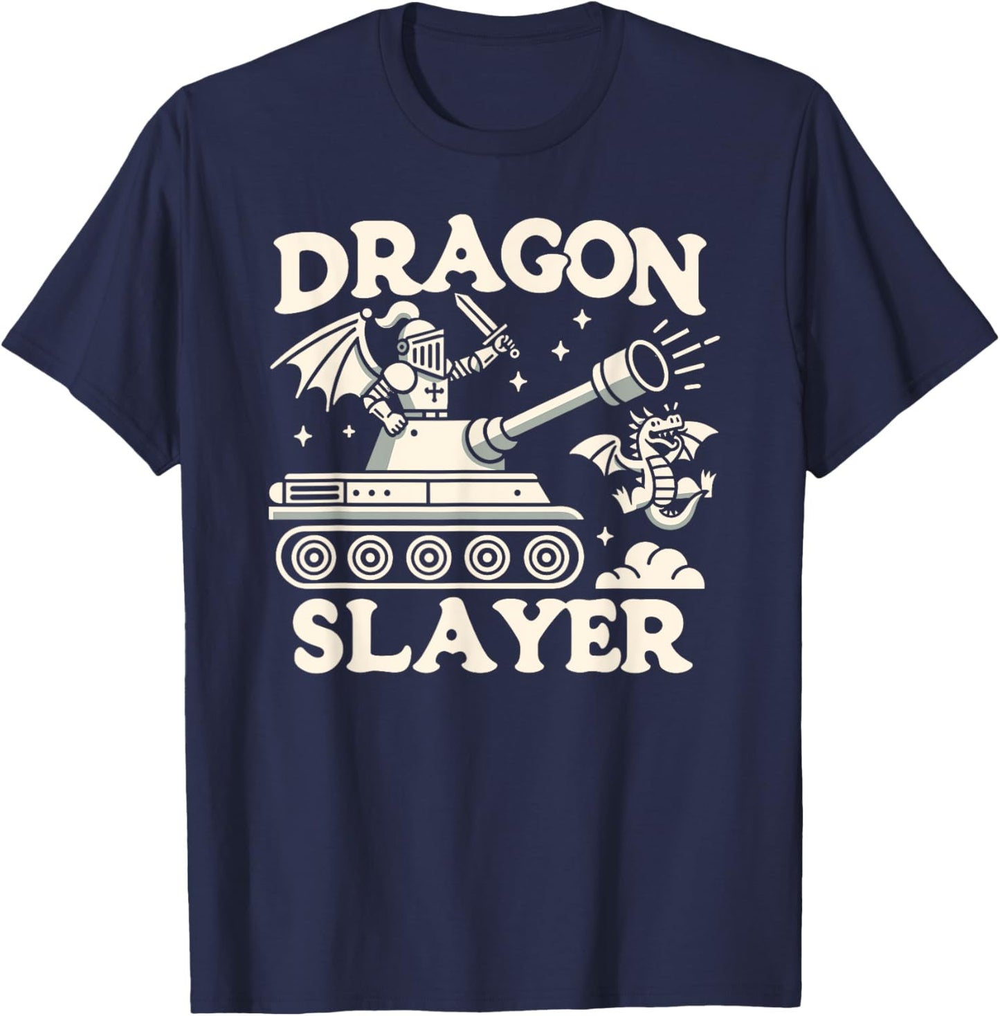 Dragon Slayer Knight Ren Faire LARP, Renaissance Festival T-Shirt - T-Shirt | Navy