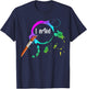 I Arted Funny Art Lover Paint Brush Colorful Graphic Artist T-Shirt - T-Shirt | Navy